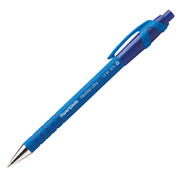 PAPERMATE - S0190433 - Penna a sfera a scatto Flexgrip Ultra - punta 1,0mm - blu  - Papermate