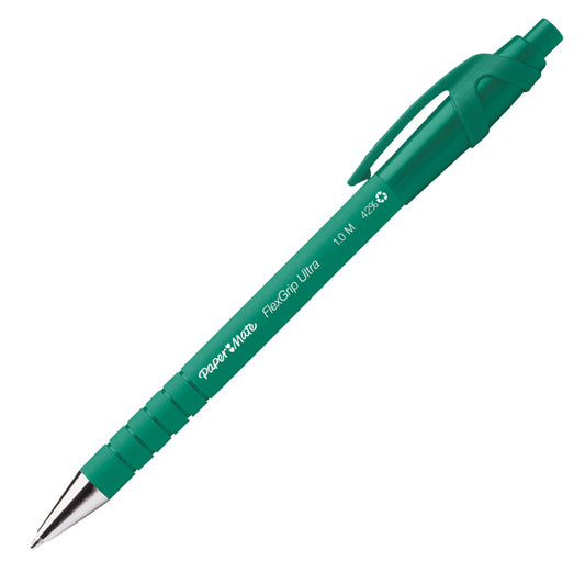 PAPERMATE - S0190453 - Penna a sfera a scatto Flexgrip Ultra  - punta 1,0mm - verde - Papermate