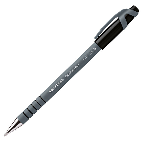 PAPERMATE - S0190113 - Penna a sfera con cappuccio Flexgrip Ultra - punta 1,0mm  - nero - Papermate