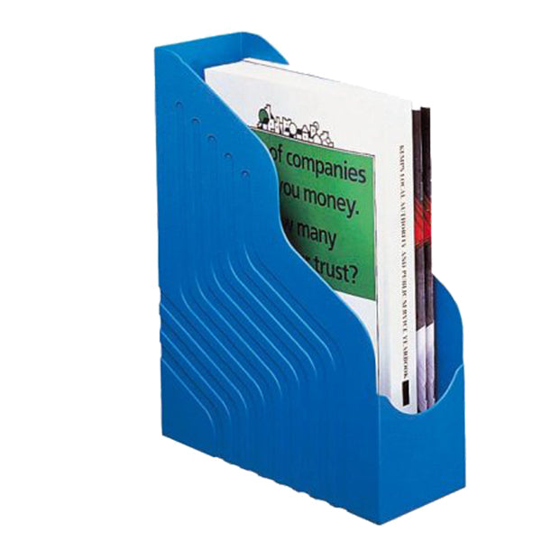 REXEL - 00049104 - Portariviste Magazine Rack Jumbo - 25 x 32 cm - dorso 10 cm - blu - Rexel