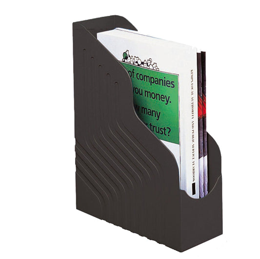 REXEL - 00049110 - Portariviste Magazine Rack Jumbo - 25 x 32 cm - dorso 10 cm - nero - Rexel
