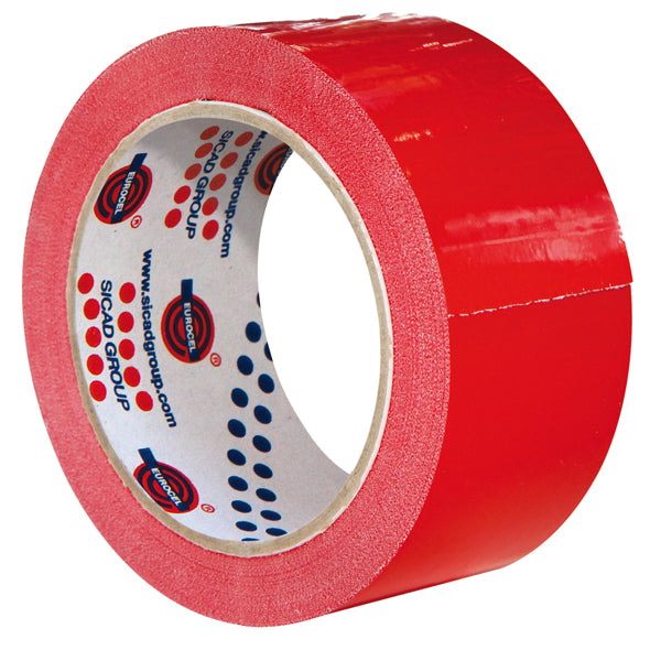 EUROCEL - 000401366 - Nastro adesivo 350 - 5 cm x 66 m - PVC - rosso - Eurocel