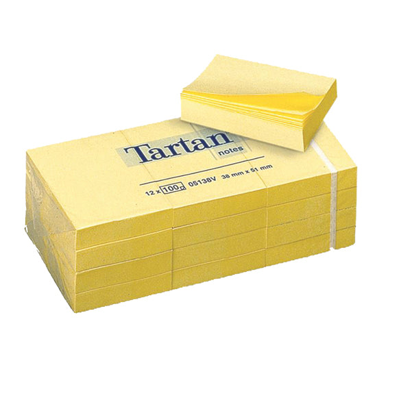 TARTAN - 7100172232 - Blocco foglietti - giallo pastello - 51 x 38mm - 63gr - 100 fogli - Tartan