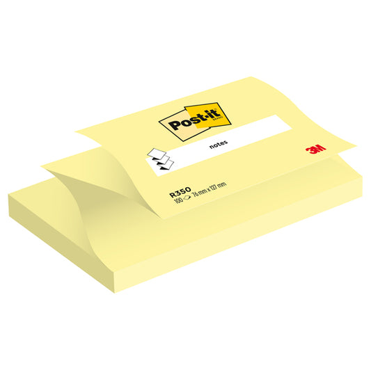 POST-IT - 7100290186 - Blocco Post it  Super Sticky Z Notes - R350 - 76 x 127 mm - giallo Canary - 100 fogli - Post it