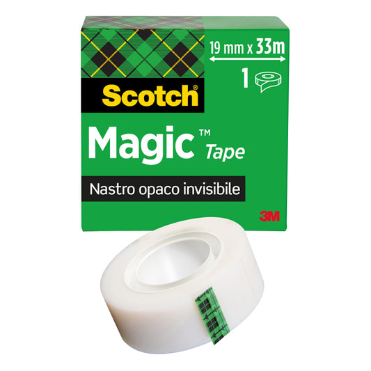 SCOTCH - 55851 - Nastro adesivo Magic 810 - permanente - 1,9 cm x 33 m - trasparente - Scotch