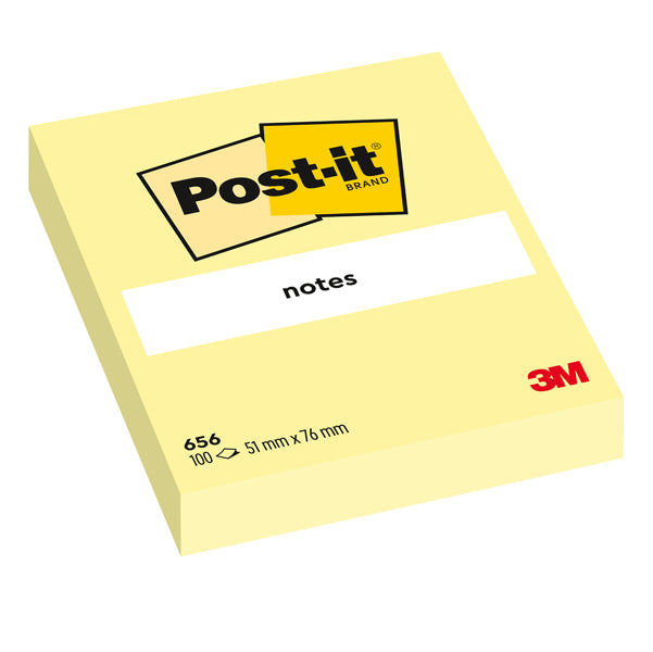 POST-IT - 7100290170 - Blocco foglietti - 656 - 76 x 51 mm - giallo Canary - 100 fogli - Post it