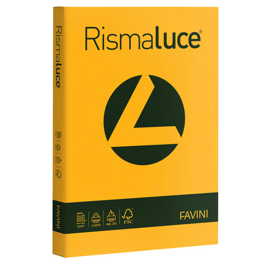 FAVINI - A65H204 - Carta Rismaluce - A4 - 140 gr - giallo oro 52 - Favini - conf. 200 fogli