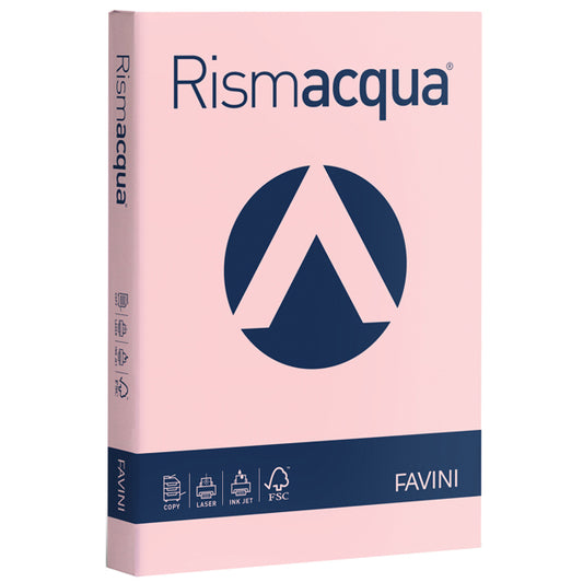 FAVINI - A65S204 - Carta Rismacqua - A4 - 140 gr - rosa 10 - Favini - conf. 200 fogli