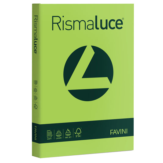 FAVINI - A67M104 - Carta Rismaluce - A4 - 200 gr - verde pistacchio 54 - Favini - conf. 125 fogli