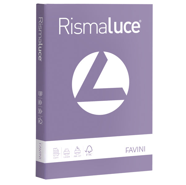 FAVINI - A67J104 - Carta Rismaluce - A4 - 200 gr - viola 49 - Favini - conf. 125 fogli