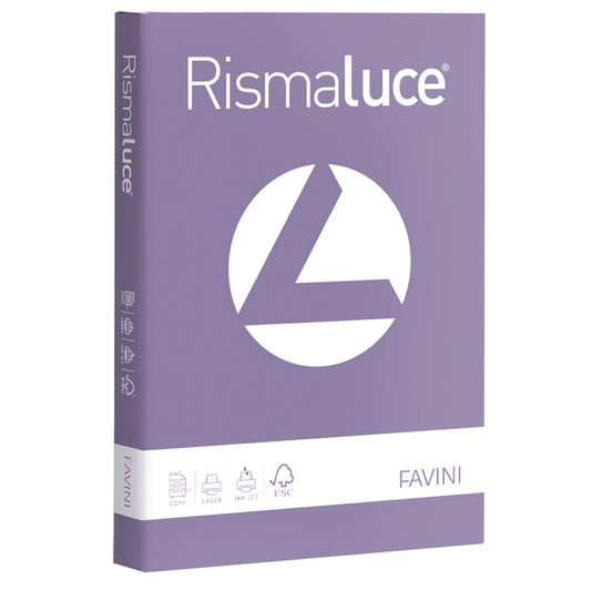 FAVINI - A67J104 - Carta Rismaluce - A4 - 200 gr - viola 49 - Favini - conf. 125 fogli
