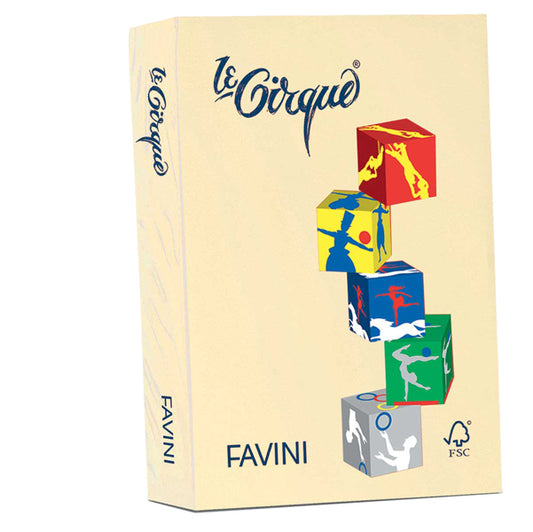 FAVINI - A712504 - Carta Le Cirque - A4 - 80 gr - giallo pastello 100 - Favini - conf. 500 fogli