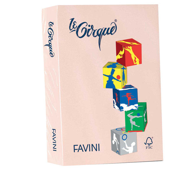 FAVINI - A715504 - Carta Le Cirque - A4 - 80 gr - salmone pastello 103 - Favini - conf. 500 fogli