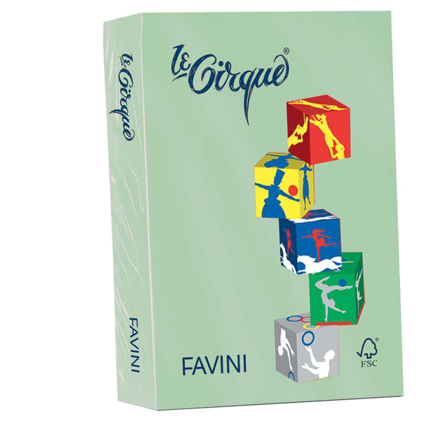 FAVINI - A71P504 - Carta Le Cirque - A4 - 80 gr - verde pastello 107 - Favini - conf. 500 fogli