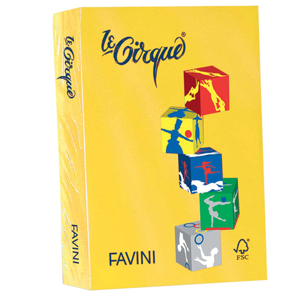FAVINI - A71L504 - Carta Le Cirque - A4 - 80 gr - giallo zolfo 200 - Favini - conf. 500 fogli