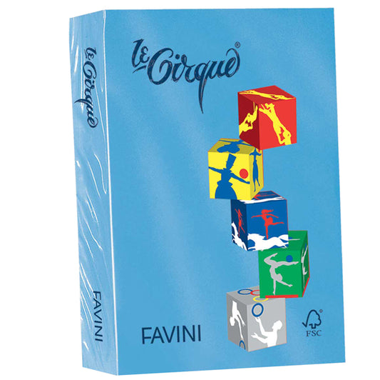 FAVINI - A71G504 - Carta Le Cirque - A4 - 80 gr - azzurro reale 204 - Favini - conf. 500 fogli