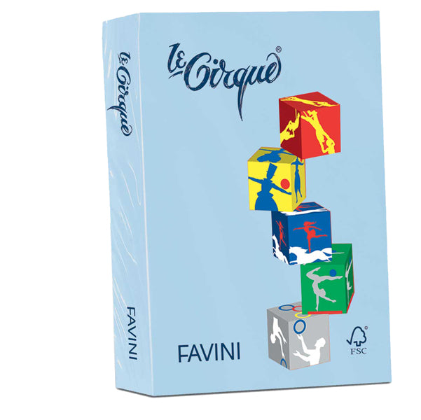 FAVINI - A747304 - Carta Le Cirque - A4 - 160 gr - azzurro pastello 106 - Favini - conf. 250 fogli