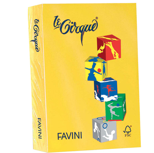 FAVINI - A74L304 - Carta Le Cirque - A4 - 160 gr - giallo zolfo 200 - Favini - conf. 250 fogli
