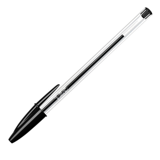 BIC - 8373639 - Penna a sfera Cristal - punta media 1,0 mm - nero - Bic - conf. 50 pezzi
