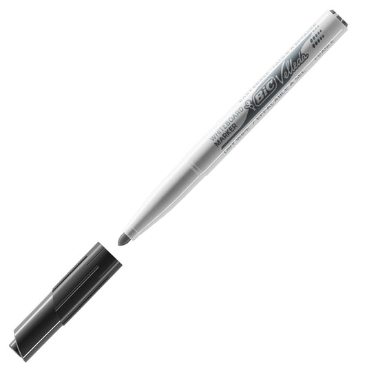 BIC - 9581711 - Pennarello Whiteboard Marker Velleda 1741 - punta tonda 1,4mm - nero - Bic