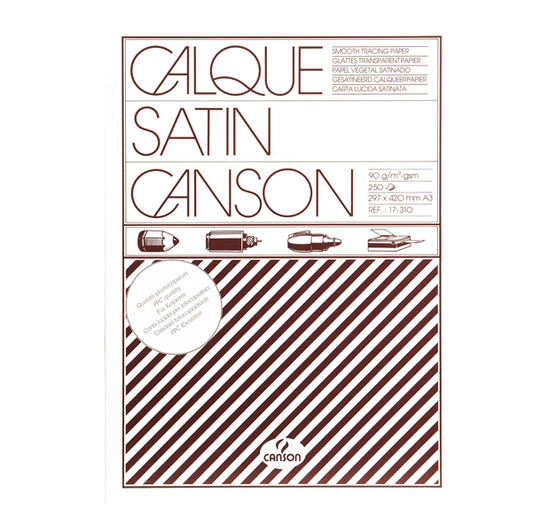 CANSON - C200017310 - Carta lucida satinata per disegno manuale - A3 - 250 fogli - 90-95gr - per fotocopie-stampe laser - Canson
