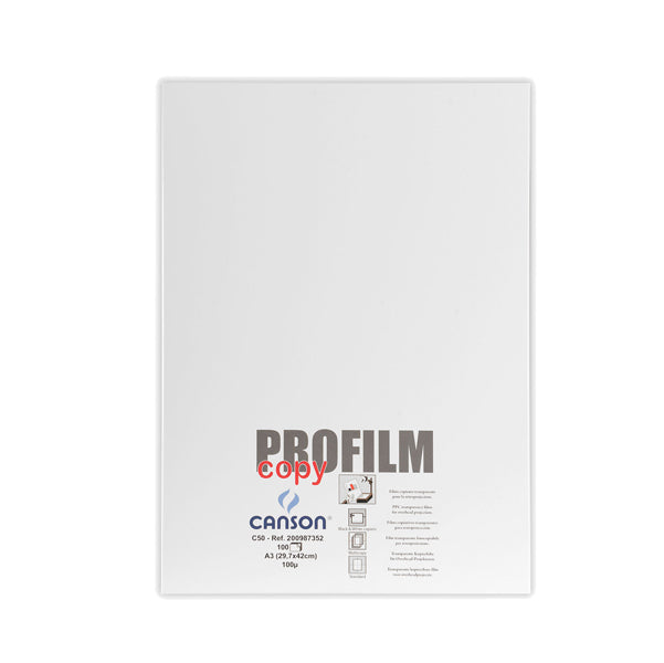 CANSON - 200987352 - Lucidi C50 Profilm Copy per fotocopiatrici bianco-nero - 100 fogli A3 - senza retrofoglio - Canson