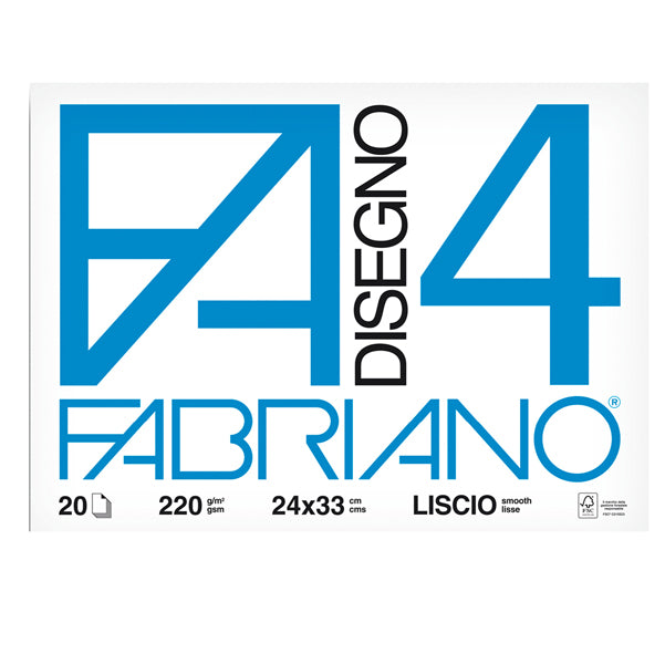 FABRIANO - 05200597 - Album F4 - 24x33Cm - 220gr - 20 fogli - liscio - Fabriano