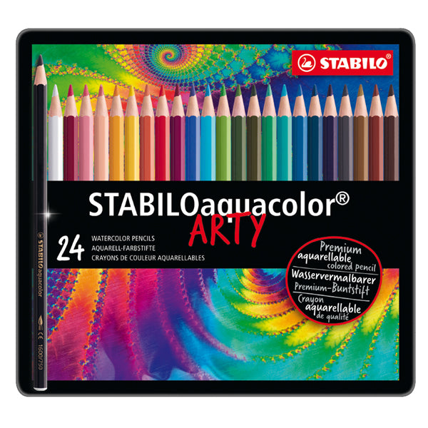 STABILO - 1624-5 - Pastello Aquacolor 1624 - tratto 2,80 mm - colori assortiti - Stabilo - astuccio 24 pezzi