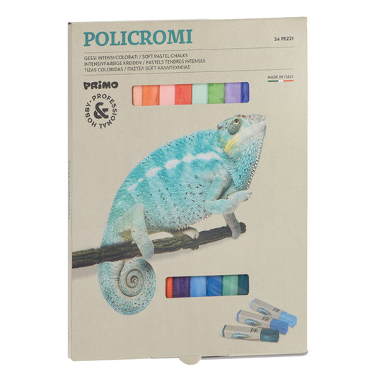 PRIMO - MOROCOLOR - 021GC24I - Gessetti quadrati Policromi - quadrati - 13x13x80mm - Primo - astuccio 24 gessi