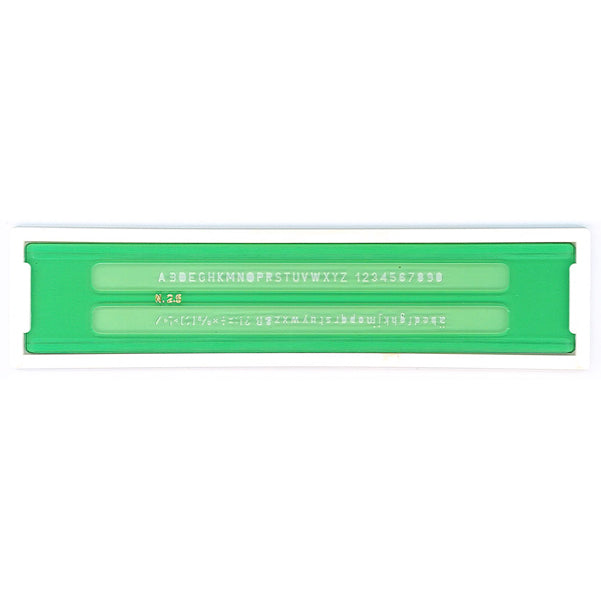 ARDA - 30035 - Normografo lettere e cifre Uni - 3,5mm - verde - Arda