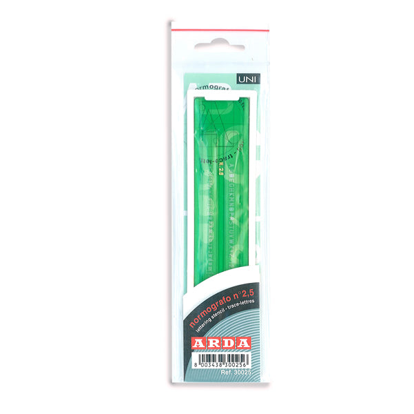 ARDA - 3007 - Normografo lettere e cifre Uni - 7mm - verde - Arda