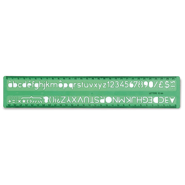 ARDA - 30010 - Normografo lettere e cifre Uni - 10mm - verde - Arda