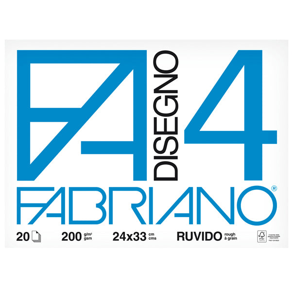 FABRIANO - 05000597 - Album F4 - 24x33cm - 200gr - 20 fogli - ruvido - Fabriano