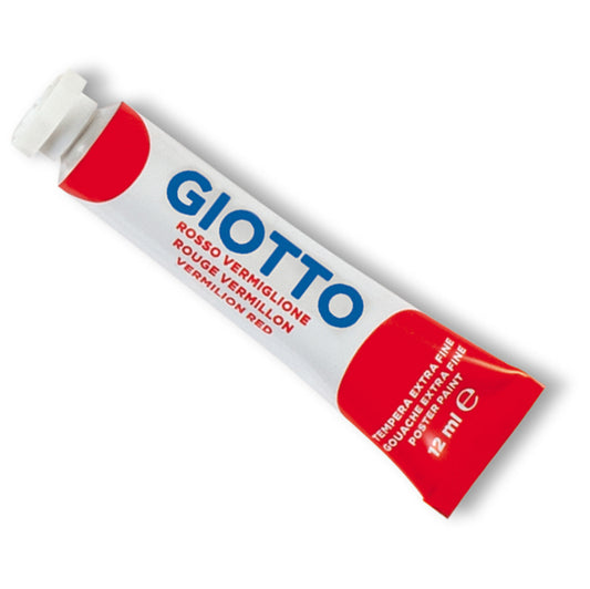 GIOTTO - 35200700 - Tempera Tubo 4 - 12ml - rosso vermiglione - Giotto