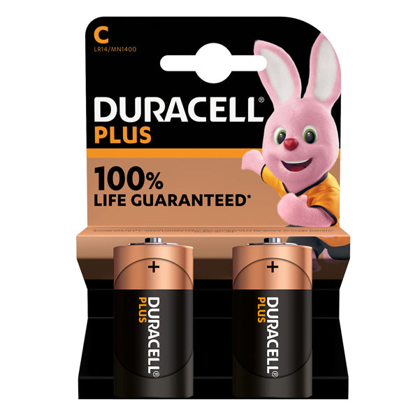 DURACELL - GILMN1400 - Pile Mezza Torcia C Plus100 - MN1400 - Duracell - blister 2 pezzi