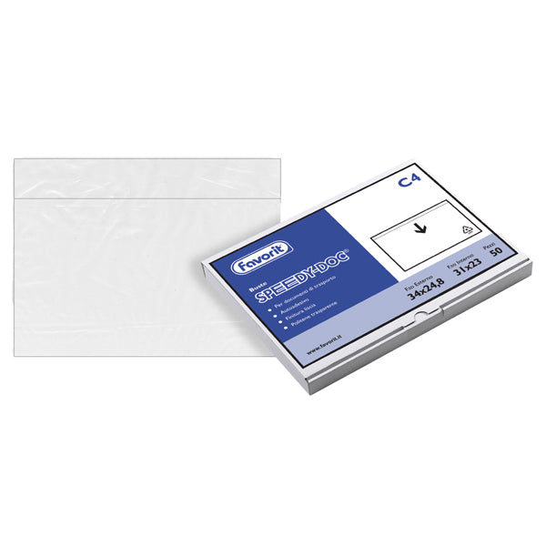 FAVORIT - 100500103 - Busta Speedy Doc - adesiva - C4 (31 x 23 cm) - Favorit - conf. 50 pezzi