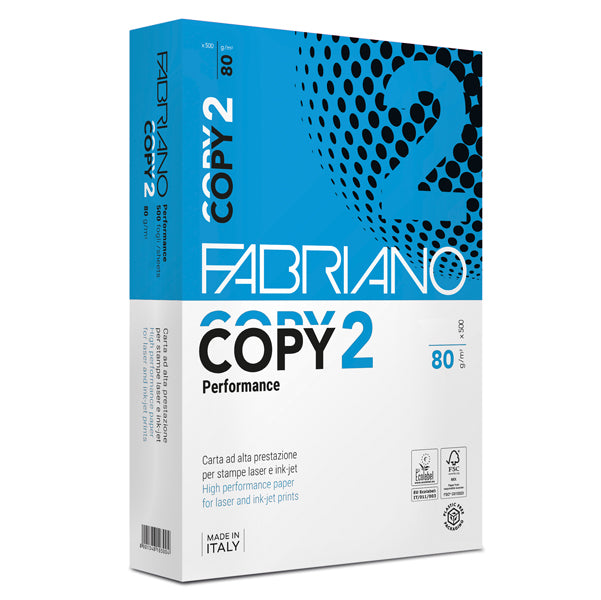 FABRIANO - 41025736 - Carta Copy 2 - B4 - 257 x 364 mm - 80 gr - bianco - Fabriano - conf. 500 fogli