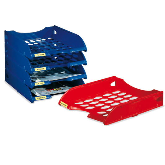 FELLOWES - E040BN - Vaschetta portacorrispondenza forata E040 - 26 x 34,5 x 6,5 cm - blu navy - Fellowes