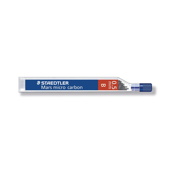 STAEDTLER - 25005B - Astuccio 12 Mine Mars Micro - mina 0,5mm - gradazione B - Staedtler - conf. 12 astucci