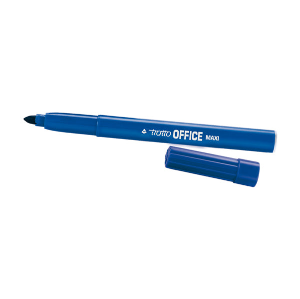 TRATTO - 731601 - Pennarelli Office punta feltro - punta maxi - tratto 0,80-2,00mm - blu  - Tratto - conf. 12 pezzi