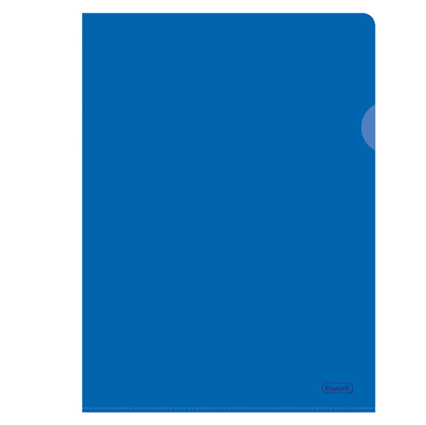 FAVORIT - 100460008 - Cartelline a L Pratic - Superior - PPL - buccia - 22x30 cm - blu - Favorit - conf. 50 pezzi
