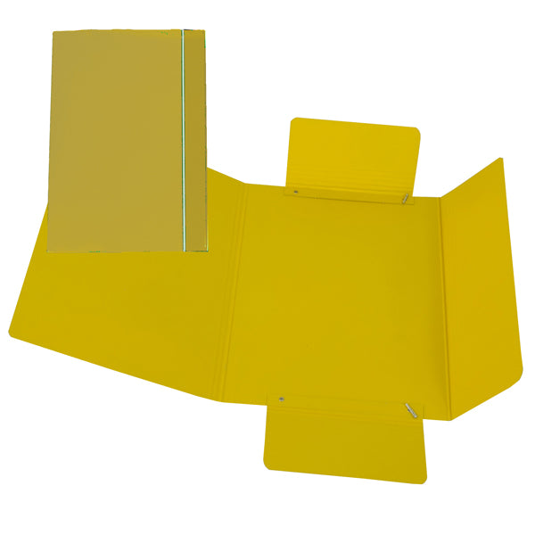 CART. GARDA - CG0040LBXXXAE04 - Cartellina con elastico - cartone plastificato - 3 lembi - 17x25 cm - giallo - Cartotecnica del Garda