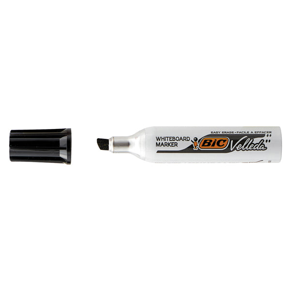 BIC - 940298 - Pennarello Whiteboard Marker Velleda 1781 - punta a scalpello da 3,2 a 5,5mm - nero  - Bic