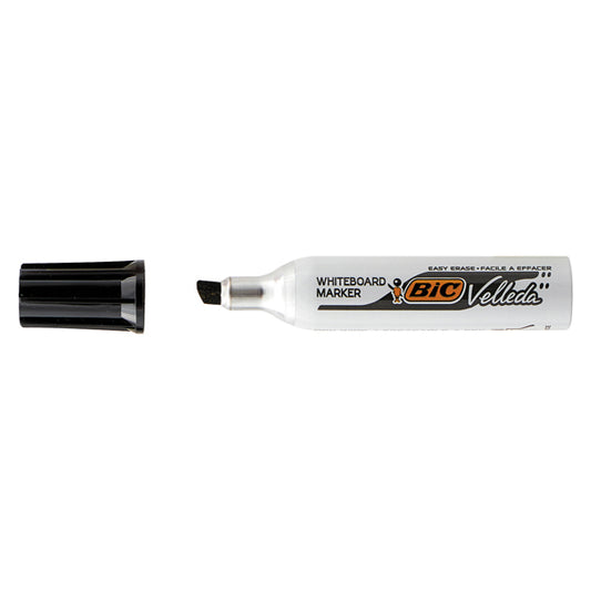 BIC - 940298 - Pennarello Whiteboard Marker Velleda 1781 - punta a scalpello da 3,2 a 5,5mm - nero  - Bic