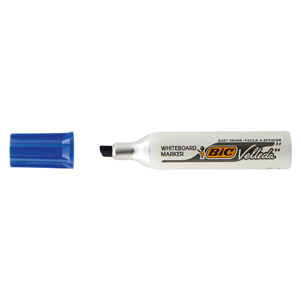 BIC - 940297 - Pennarello Whiteboard Marker Velleda 1781 - punta a scalpello da 3,2 a 5,5mm - blu - Bic