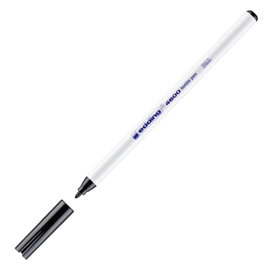 EDDING - E-4600 001 - Marcatore per tessuto 4600 - punta tonda 1,00mm - nero - Edding