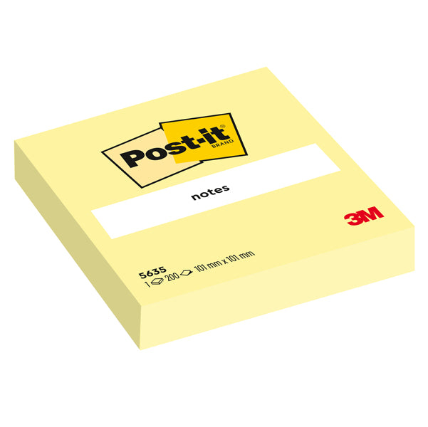 POST-IT - 50121 - Blocco foglietti - 5635 - 100 x 100 mm - giallo Canary - 200 fogli - Post it
