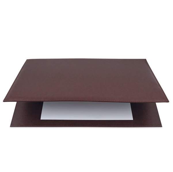 City Time - 2190-M - Sottomani doppio in similpelle - marrone scuro - 48 x 32cm - City Time