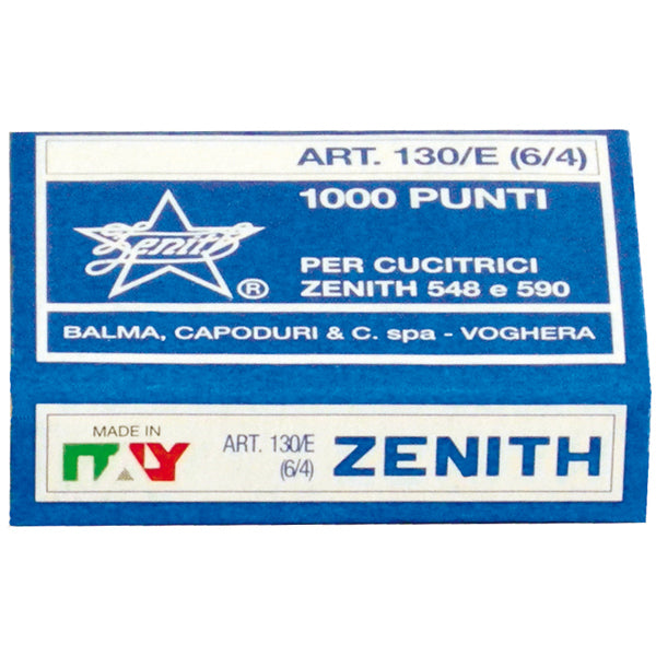 ZENITH - 0311301431 - Punti Zenith 130-E S100 - 6-4 - acciaio naturale - metallo - Zenith - conf. 1000 pezzi