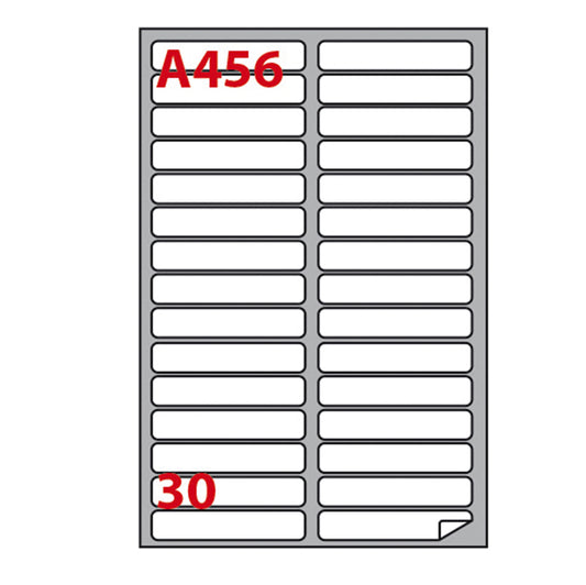 MARKIN - 210A456 - Etichette adesive A456 - permanenti - 100 x 17 mm - 30 et-fg - 100 fogli A4 - bianco - Markin